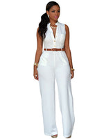 OC Single-Breasted Jumpsuit With Belt