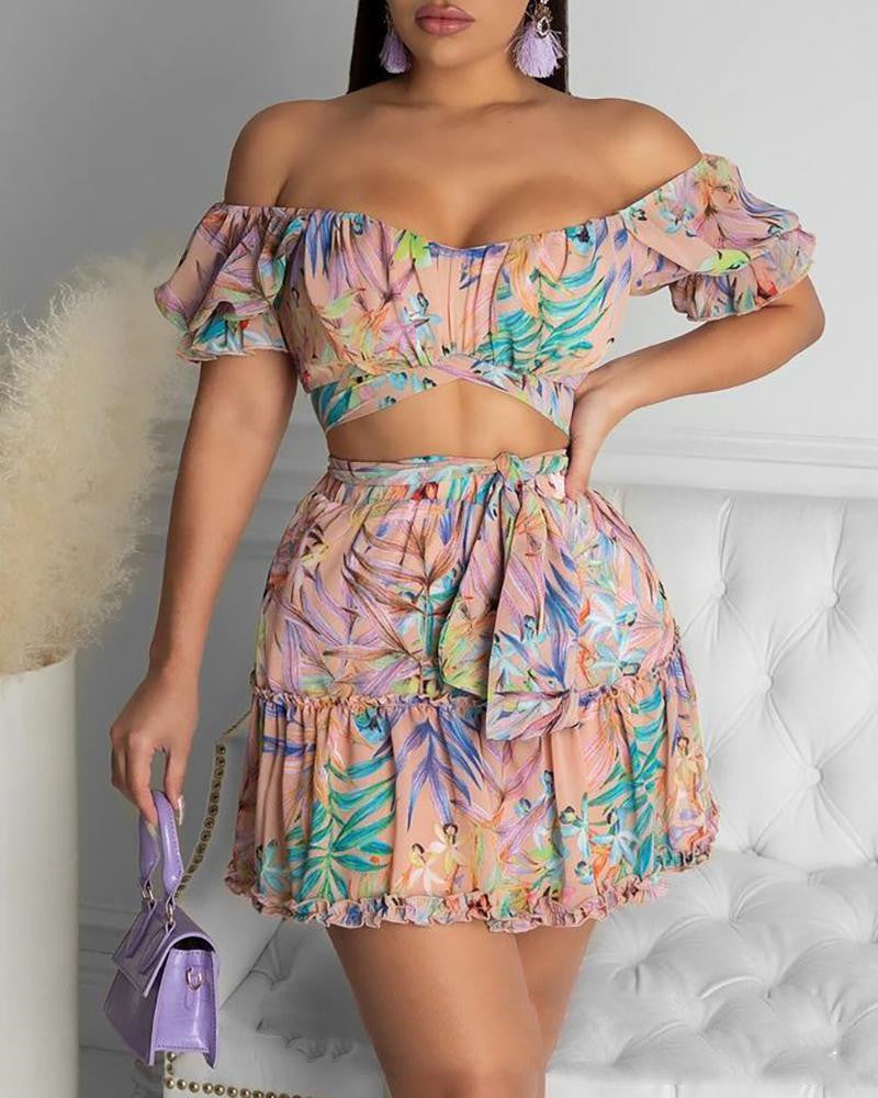 OC Floral Vacay Skirt Set