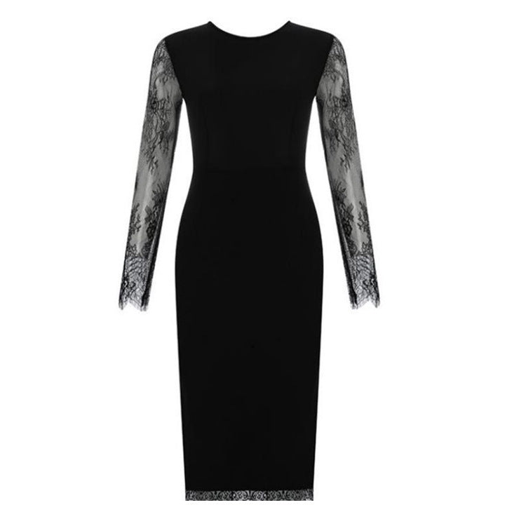 OC Hip-Wrap Fitted Party Dress