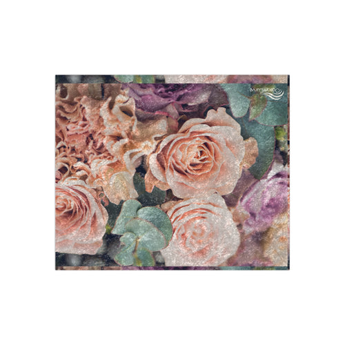 Elegant Floral Crushed Velvet Blanket - Cozy Luxury Decor