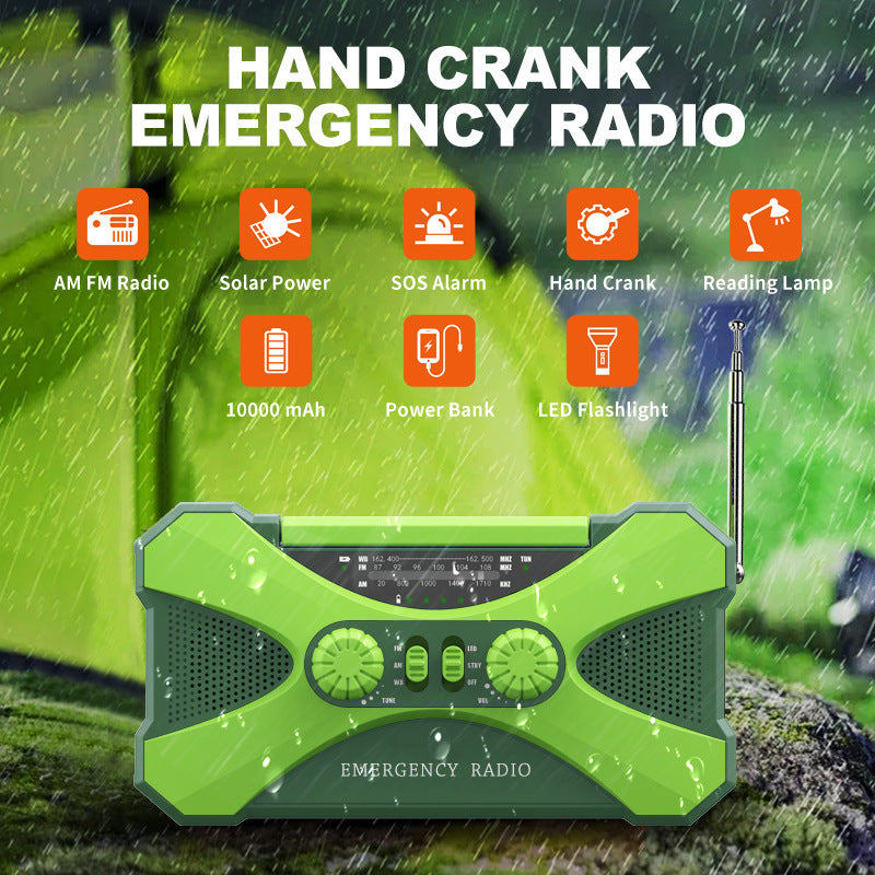 Solar Powered Hand-cranked Radio